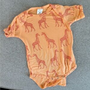 Kate Quinn Peach Giraffe Print Bodysuit (Bamboo)
